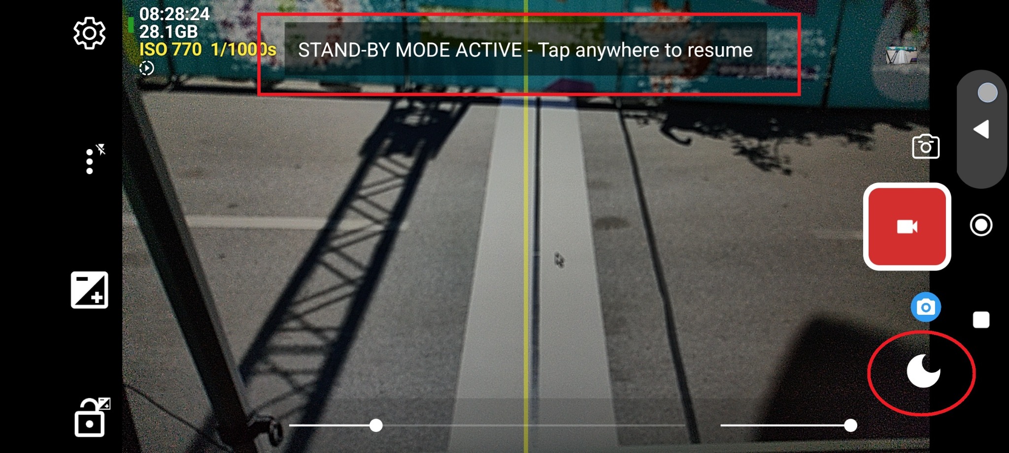 Stand-by mode screen